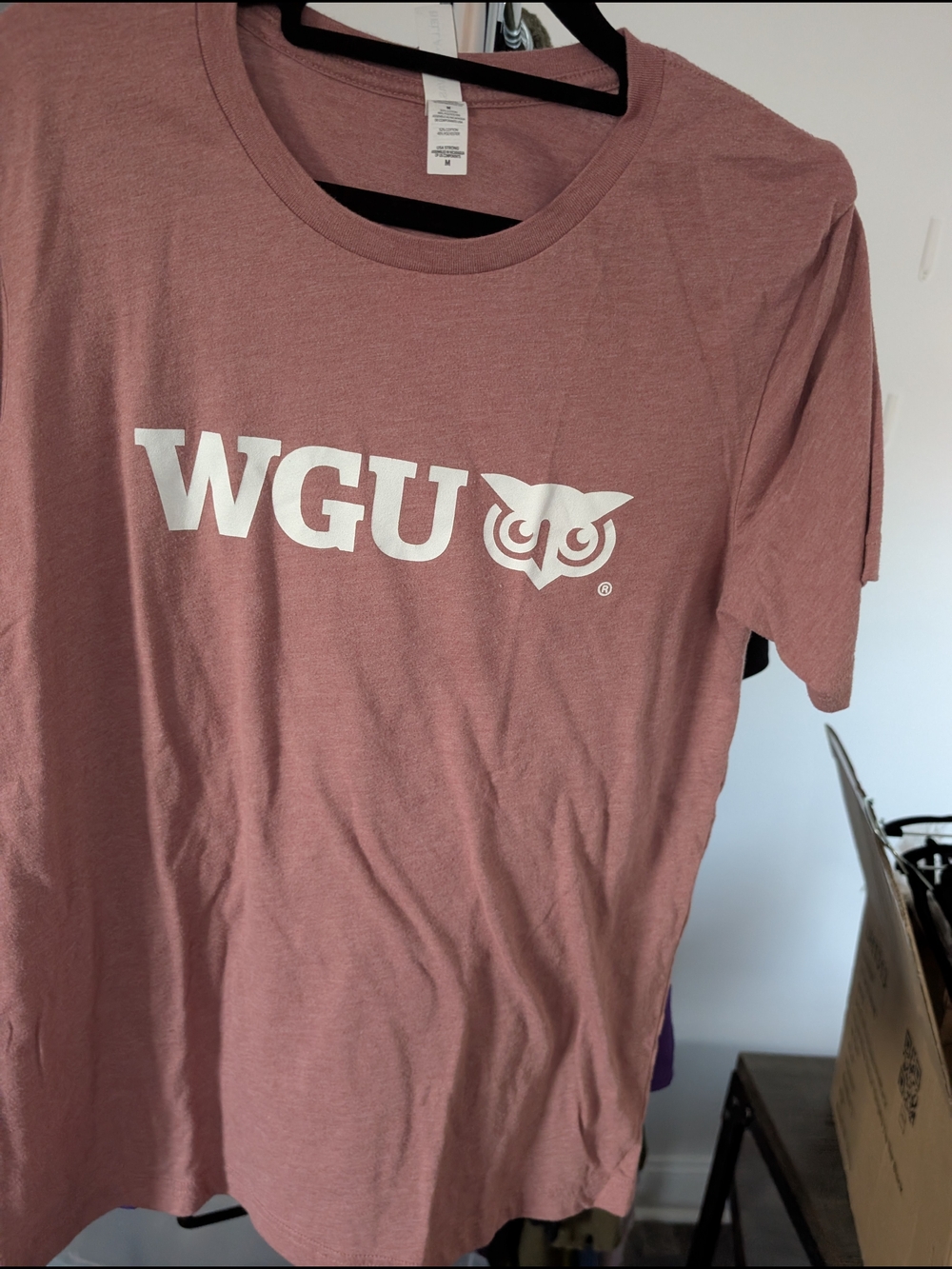 WGU Graphic Tee in Dusty Rose with White Logo
